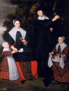 Un gentleman avec sa femme et ses deux enfants - Hendrick ten Oever